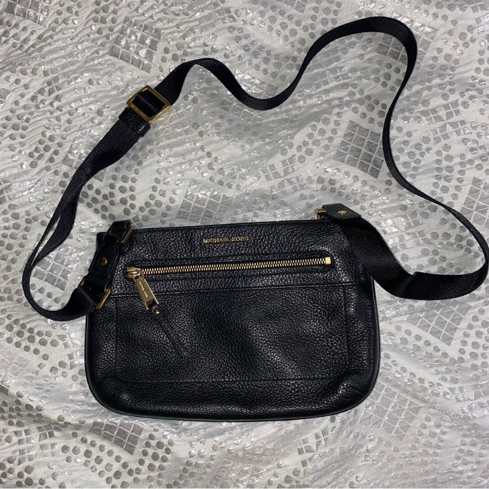 Michael Kors Pebbled Leather Bag.  Some small scratches on hardware that are har